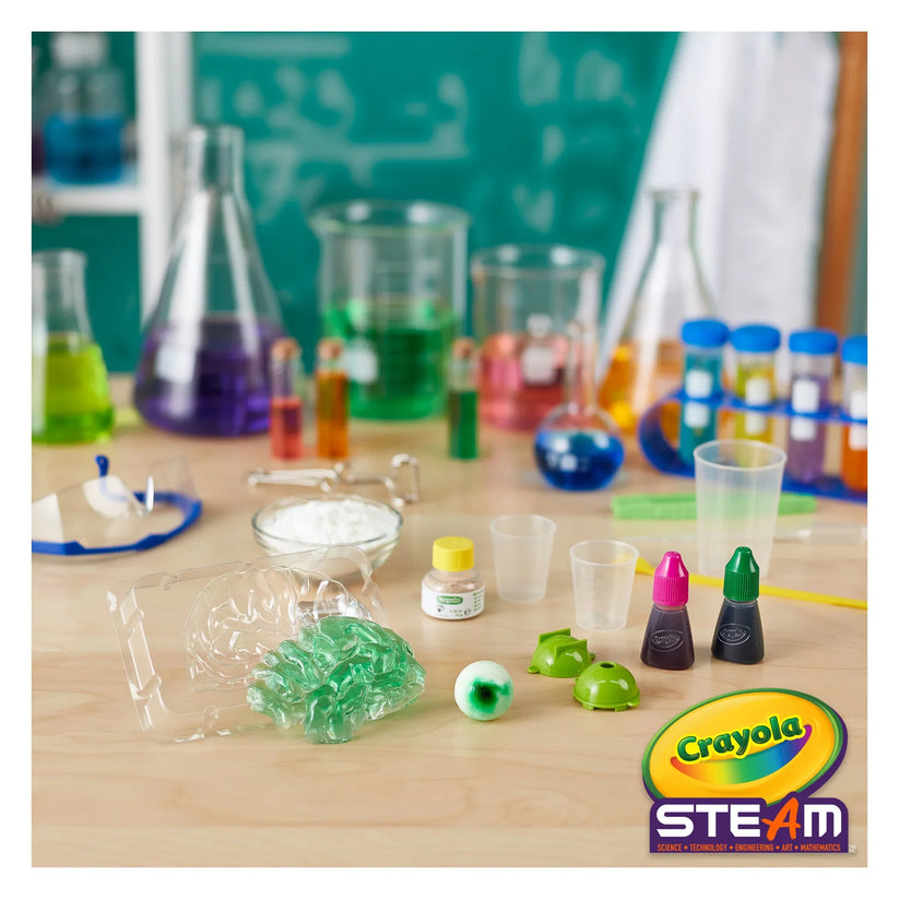 Crayola Gross Science Kit for Kids – STEAM Learning Set with 20 Experiments | Slimy, Gooey, Gross Fun for Ages 8+ | Educational Toy for Boys & Girls