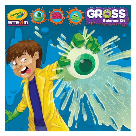 Crayola Gross Science Kit for Kids – STEAM Learning Set with 20 Experiments | Slimy, Gooey, Gross Fun for Ages 8+ | Educational Toy for Boys & Girls