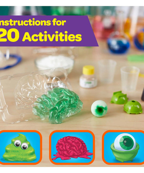 Crayola Gross Science Kit for Kids – STEAM Learning Set with 20 Experiments | Slimy, Gooey, Gross Fun for Ages 8+ | Educational Toy for Boys & Girls