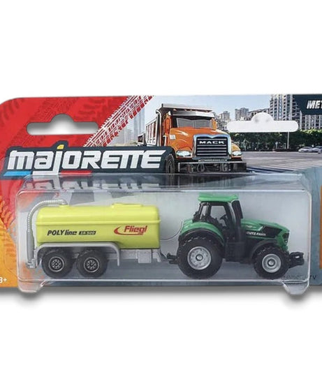 Majorette City Trailers Die-Cast Vehicle Set with Trailer – Metal Miniature Toy Vehicles | 6 Assorted Variants | Moving Parts | 13cm Collectible Toy Cars for Kids 3+ Years