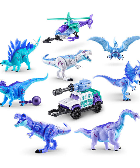 Zuru 5 Surprise Dino Strike Ice Age | Mystery Capsule with Buildable Dinosaur or Vehicle, Weapon & Slime | 9 to Collect (Assorted) - MINIMEE KIDS