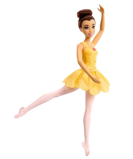 Disney Princess Ballerina Belle Doll – Posable Arms & Legs, Scalloped Skirt & Ballet Bun for Dance-Themed Play | 3+ Years