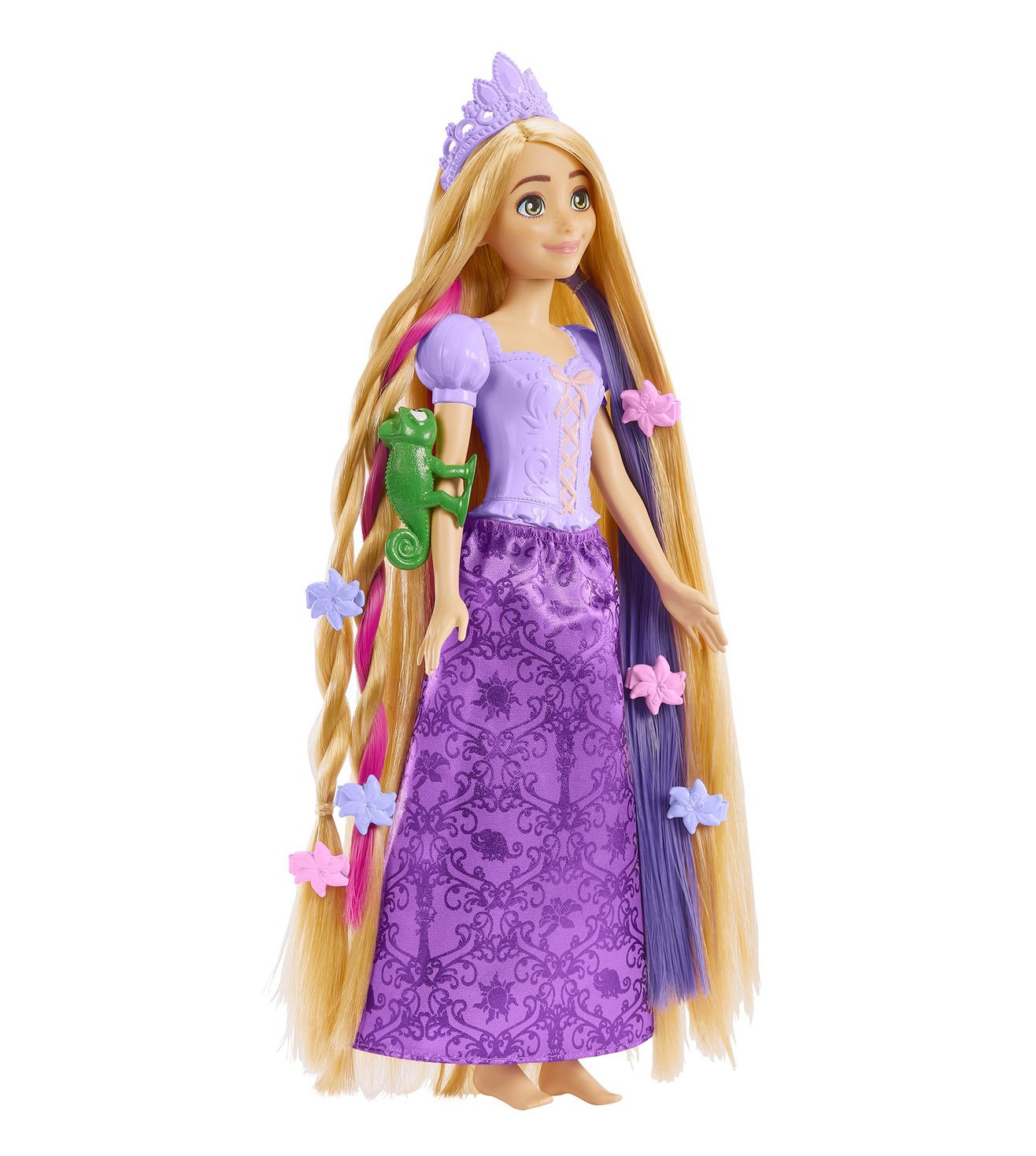 Disney Princess Fairy-Tale Hair Rapunzel Doll with Extra-Long Color-Changing Hair, Styling Accessories & Frying Pan Brush for Kids 3+ Years