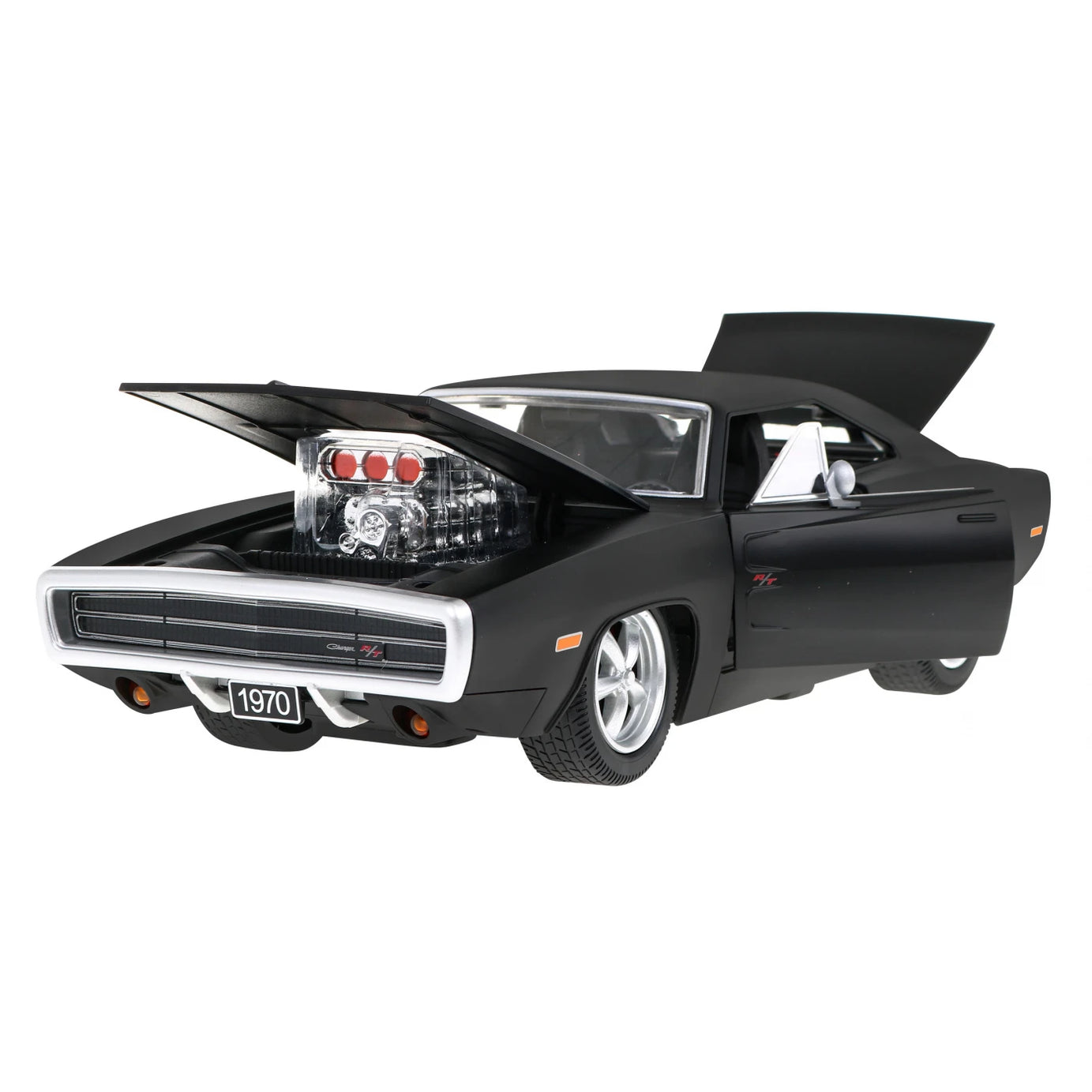 Rastar 1970 Dodge Charger R/T 1/16 Scale Licensed RC Car – Fast & Furious Remote Control Toy with Engine, Openable Doors, LED Lights & 2.4GHz Racing System for Kids & Collectors | 6+ Years