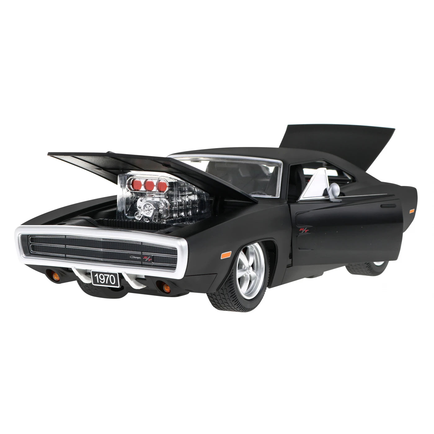 Rastar 1970 Dodge Charger R/T 1/16 Scale Licensed RC Car – Fast & Furious Remote Control Toy with Engine, Openable Doors, LED Lights & 2.4GHz Racing System for Kids & Collectors | 6+ Years