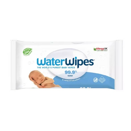 WaterWipes The World's Purest Baby Wipes Biodegradable Unscented Wipes - Pack of 60 - MINIMEE KIDS