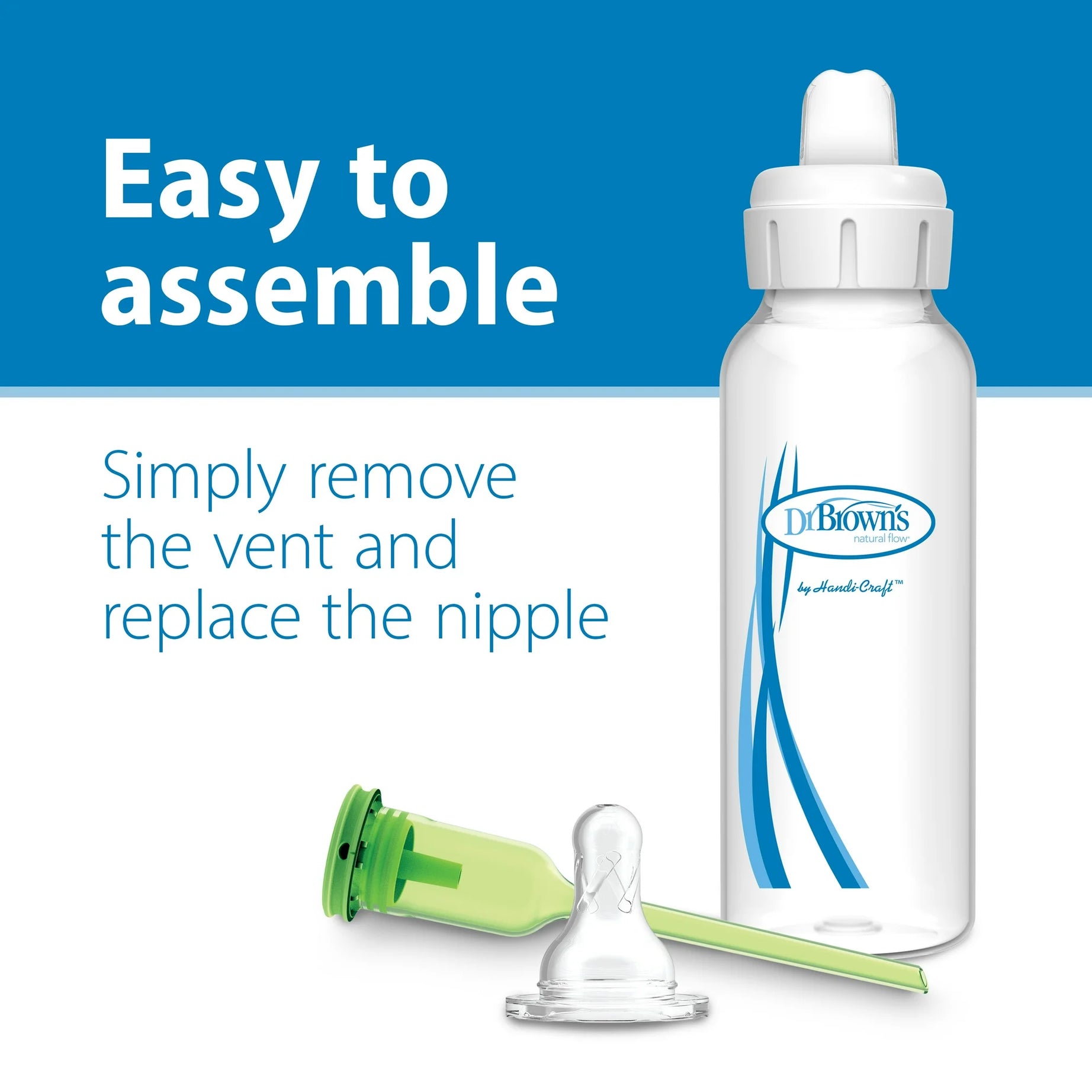 Dr. Brown's Milestones Options+ Baby Bottle Sippy Spouts - Narrow, Soft 100% Silicone (6m+, BPA Free) | Pack of 2