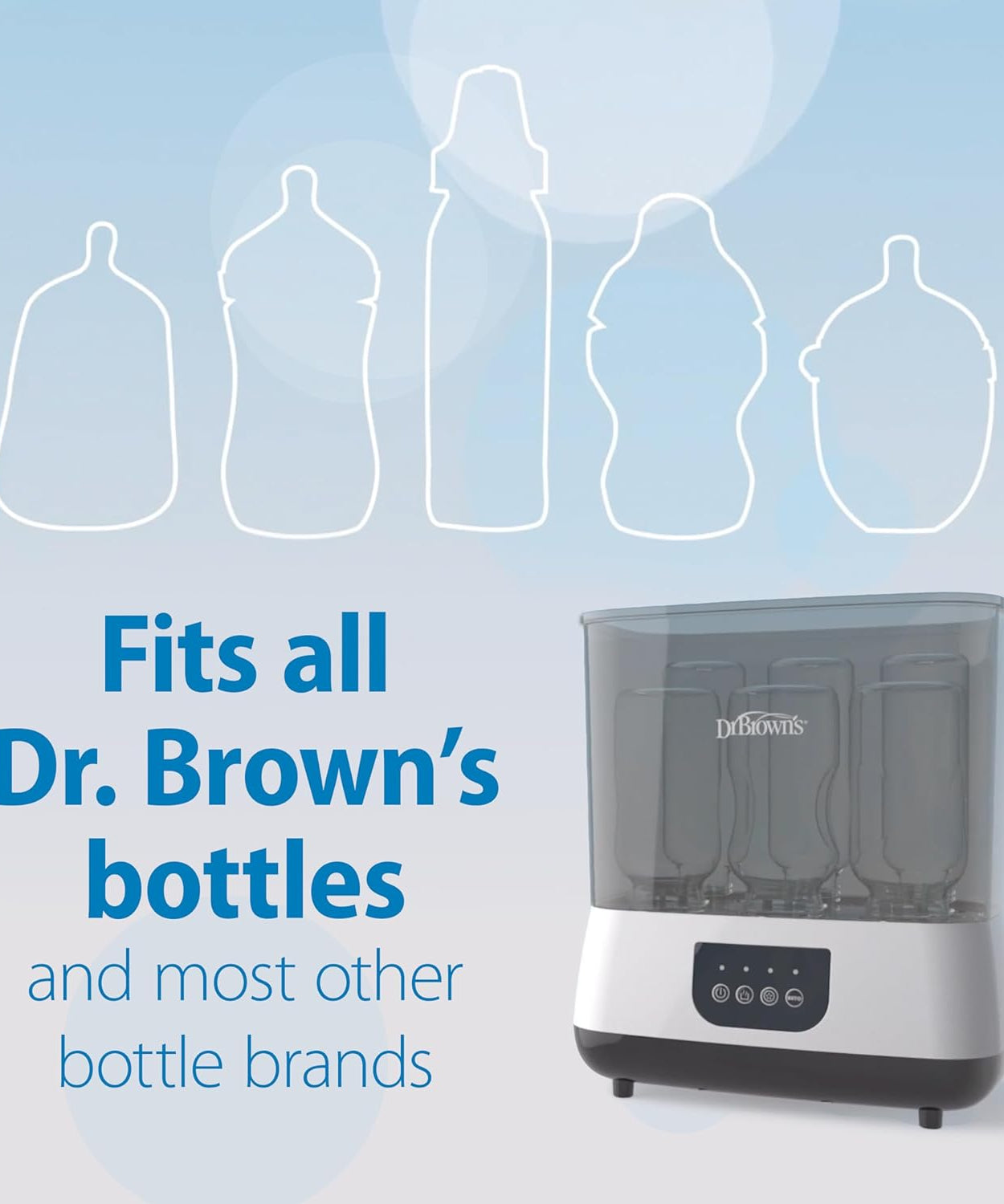 Dr Brown's Natural Flow Electric Bottle Sterilizer & Dryer with HEPA Air filter - MINIMEE KIDS