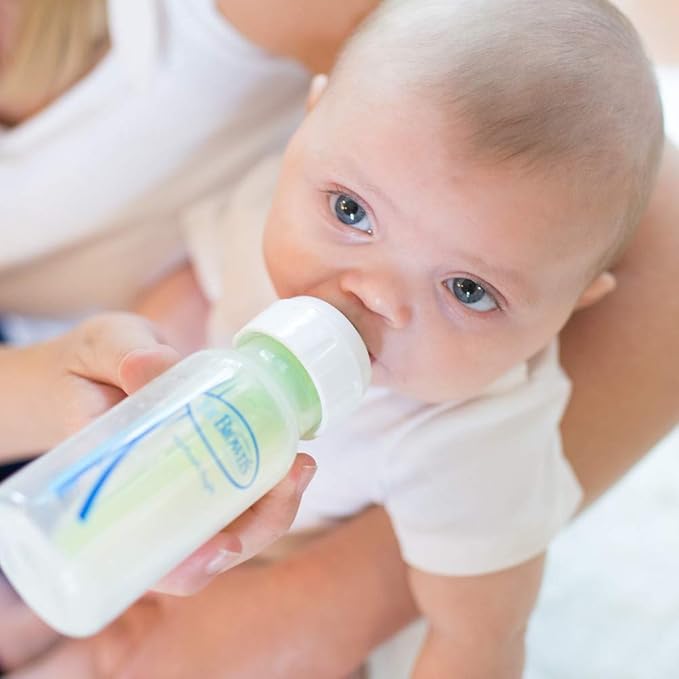 Dr. Brown’s Natural Flow Options+ Narrow Neck Anti-Colic Baby Bottle – 120ml | Level 1 Teat for Newborns | BPA-Free | Use With or Without Vent System | Reduces Gas, Spit-Up & Colic