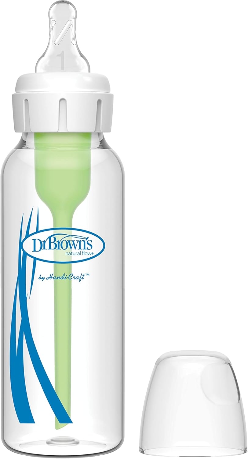 Dr. Brown's Options+ Anti-Colic 250 ml Narrow Glass Bottle for Babies 0+ Months
