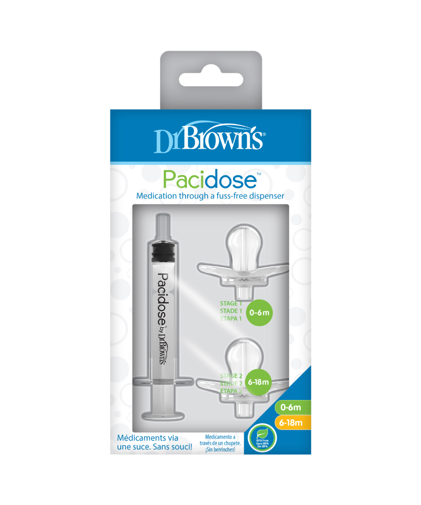 Dr. Brown's Pacidose Medication Dispenser | Fuss-Free Baby Medicine Delivery | Stage 1 (0-6m) & Stage 2 (6-18m)