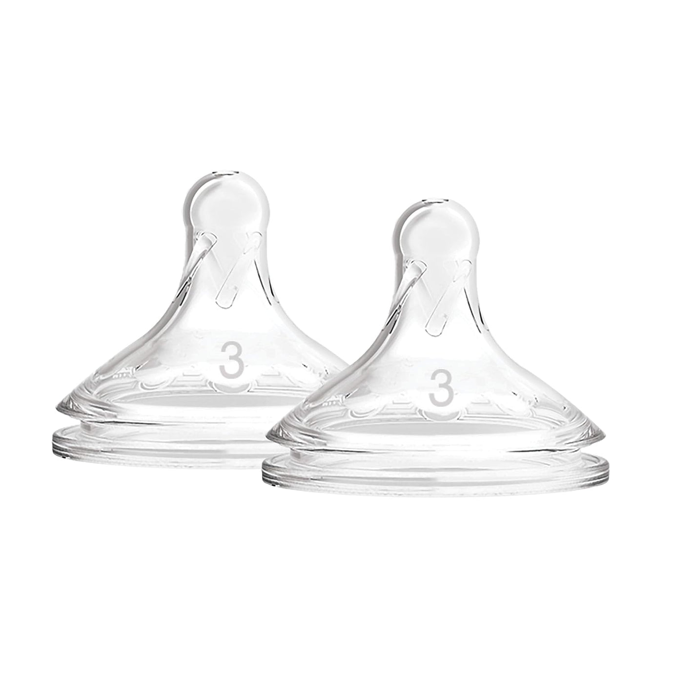 Dr Brown's natural flow Options+ Level 3 silicone nipple for wide-neck bottles | Pack of 2 Teats