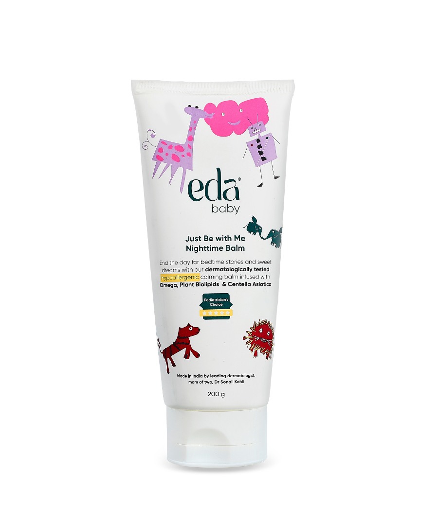Eda Baby Just Be with Me Nighttime Balm for Babies & Kids – 200g | Deep Nourishing Hypoallergenic Sleep Balm with Centella Asiatica, Calendula & Plant Biolipids | Face & Body Use | Dermatologically Tested