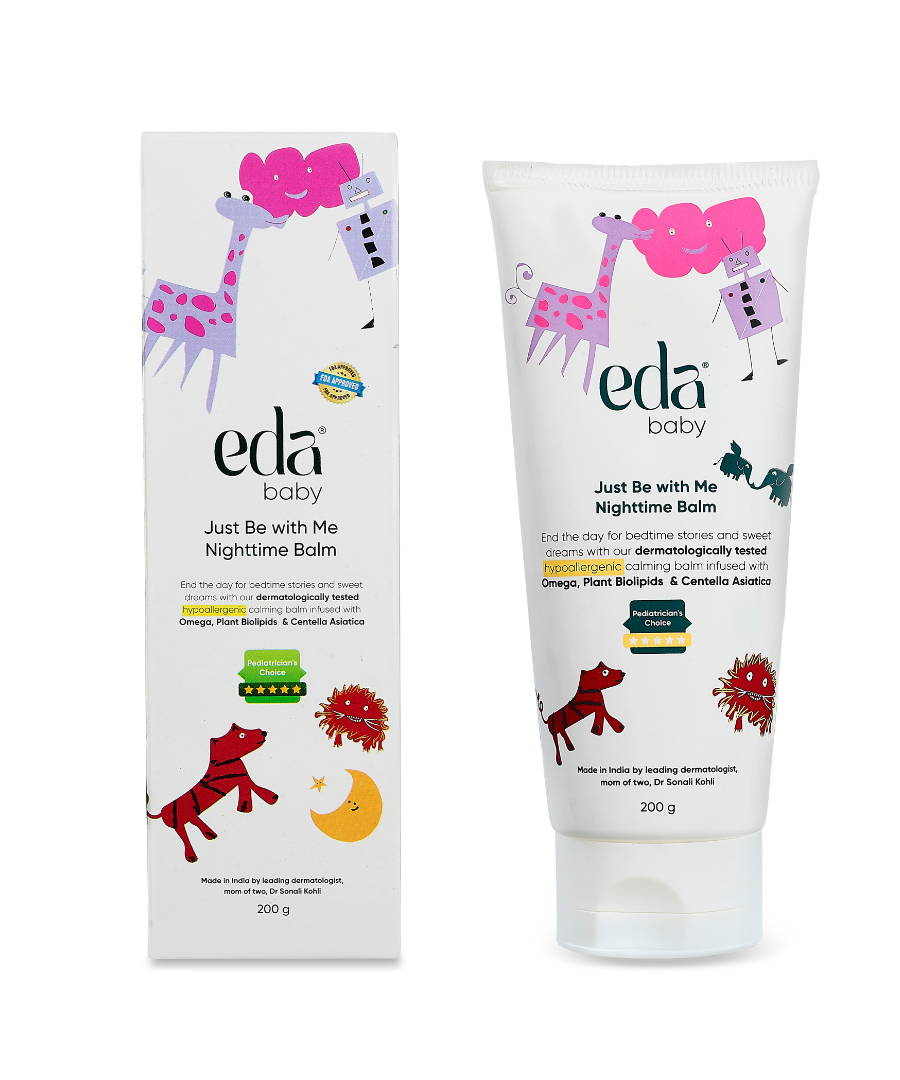 Eda Baby Just Be with Me Nighttime Balm for Babies & Kids – 200g | Deep Nourishing Hypoallergenic Sleep Balm with Centella Asiatica, Calendula & Plant Biolipids | Face & Body Use | Dermatologically Tested