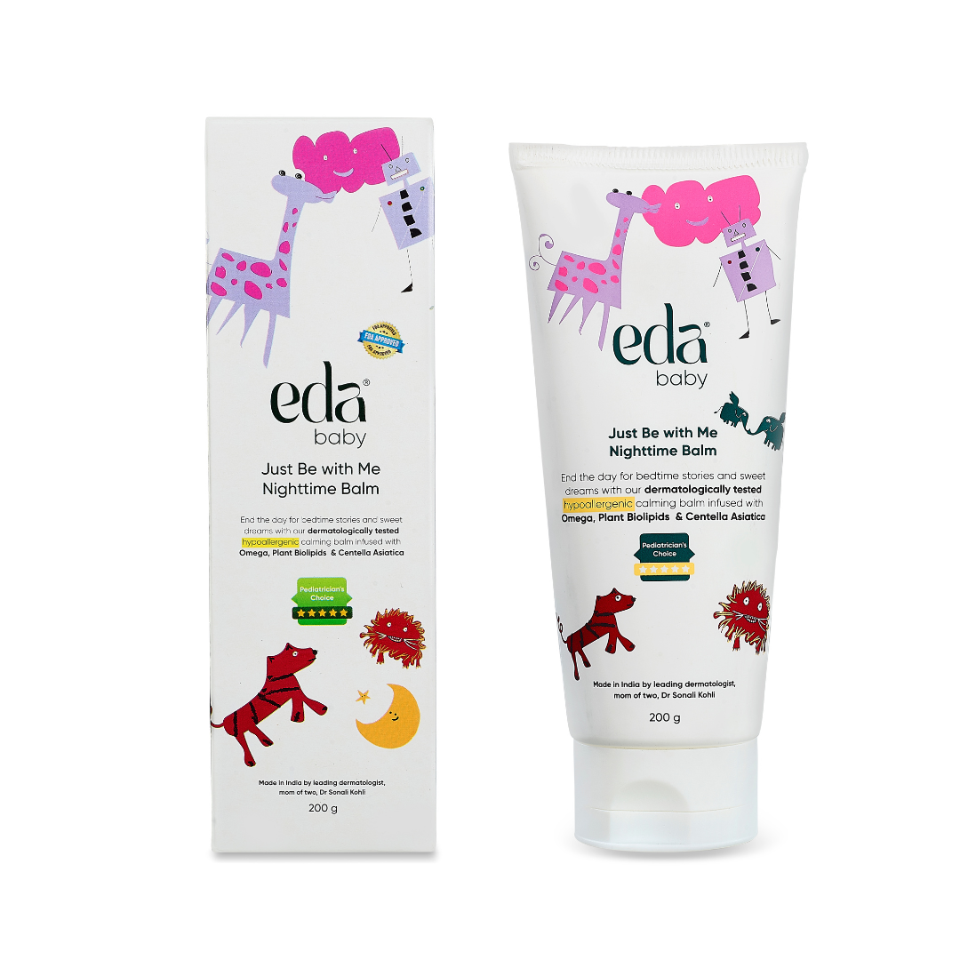Eda Baby Just Be with Me Nighttime Balm for Babies & Kids – 200g | Deep Nourishing Hypoallergenic Sleep Balm with Centella Asiatica, Calendula & Plant Biolipids | Face & Body Use | Dermatologically Tested