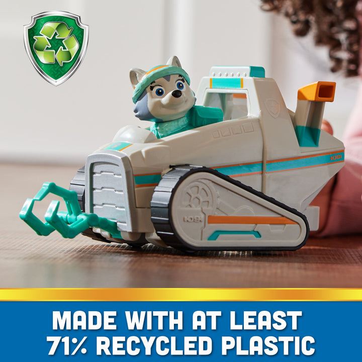 Paw Patrol Everest’s Snow Plow - Eco-Friendly Toy Vehicle with Collectible Everest Figure for Kids Ages 3 and Up