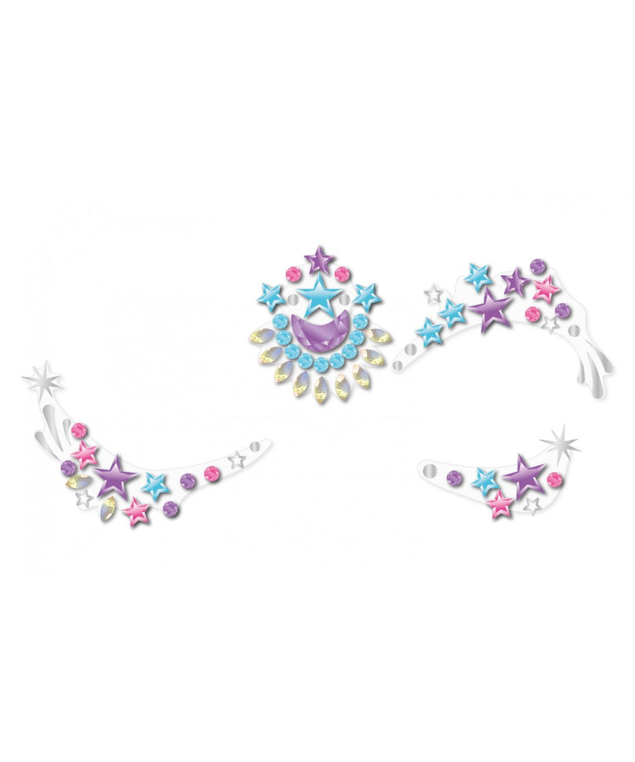 Avenir Face Gems Stickers | 3+ | Stars, Flowers, Crown, Wings | Hypoallergenic, Safe for Kids