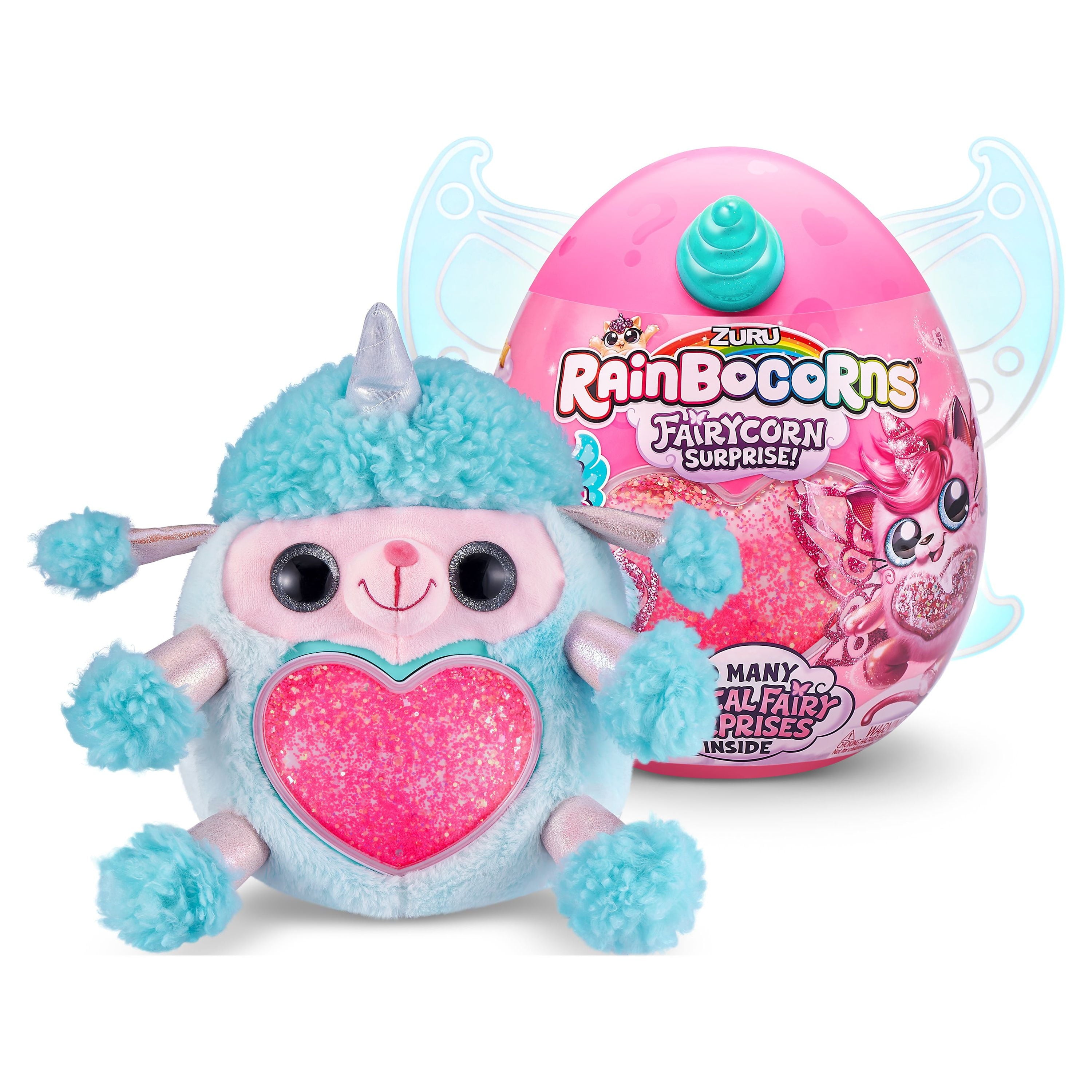 Zuru Rainbocorns Fairycorn Surprise - Magical Plush Toy with Wearable Fairy Wings, Fun Surprises Inside, for Girls Ages 3+