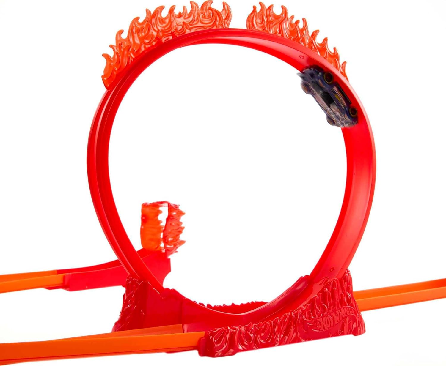 Hot Wheels Track Builder Flame Stunt Pack | Stunt Through the Flaming Loop with Fire-Themed Accessories & Storage Box | Includes 1 Hot Wheels 1:64 Scale Car | 4+ Years - MINIMEE KIDS