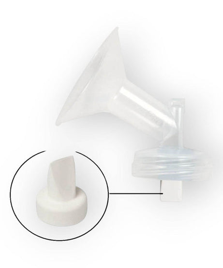 Spectra Wide Neck Breast Flange with Duckbill Valve 24mm for Spectra S1 & S2 Breast Pumps – BPA Free Breast Shield Kit for Comfortable & Efficient Milk Expression | Compatible with Spectra S1 Plus, S2 Plus & Synergy Gold - MINIMEE KIDS