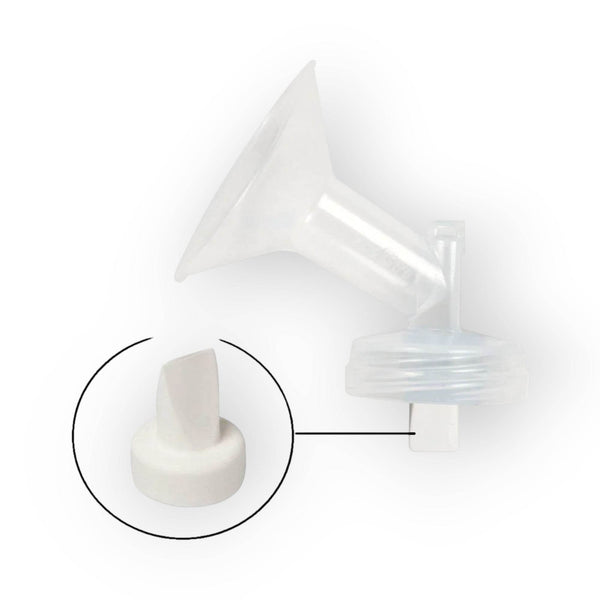 Spectra Wide Neck Breast Flange with Duckbill Valve 24mm for Spectra S1 & S2 Breast Pumps – BPA Free Breast Shield Kit for Comfortable & Efficient Milk Expression | Compatible with Spectra S1 Plus, S2 Plus & Synergy Gold - MINIMEE KIDS
