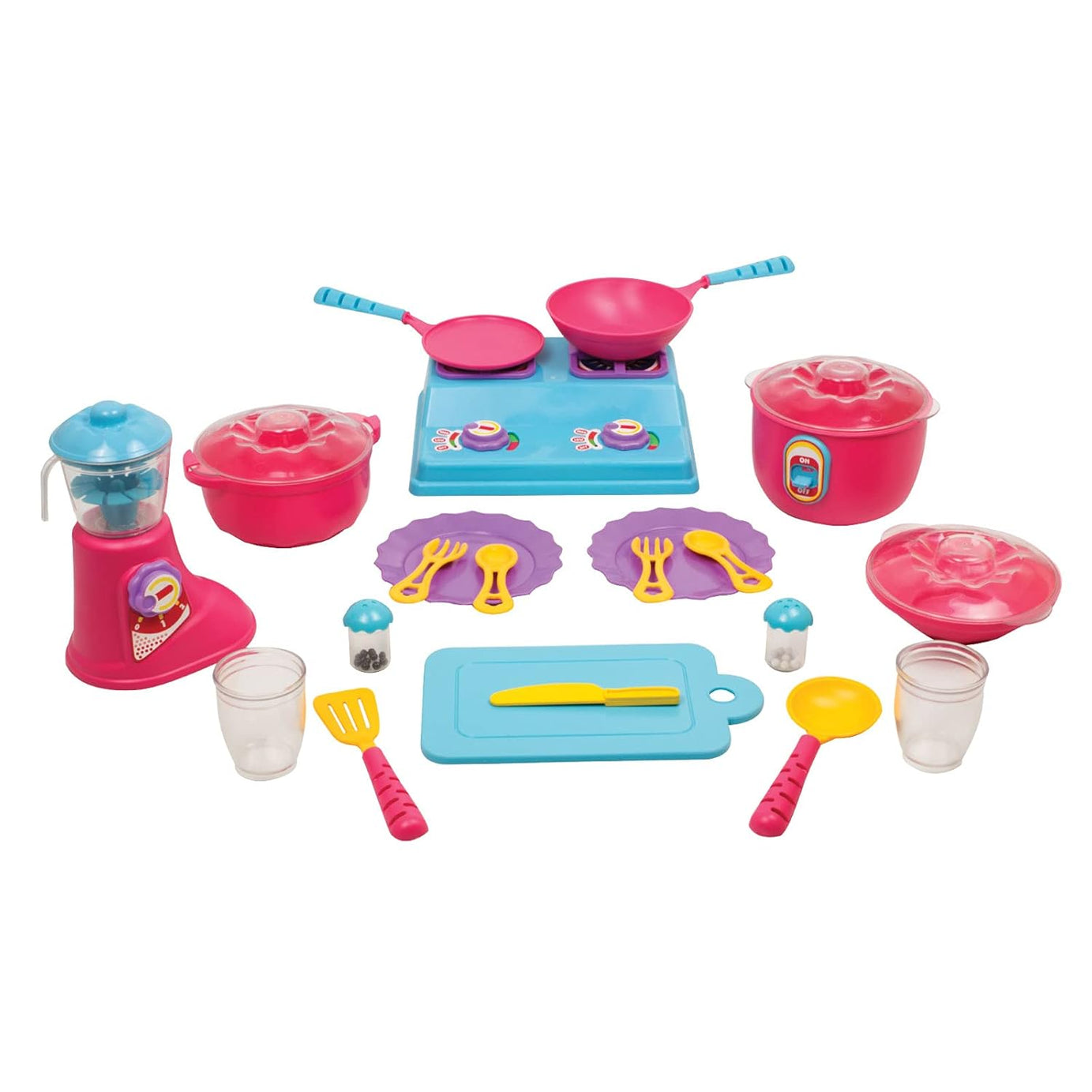 Funskool Giggles Complete Kitchen Set – 29-Piece Colourful Pretend and Play Cooking Set for Kids – Encourages Language, Social Skills & Role Play – for Ages 3 and Above
