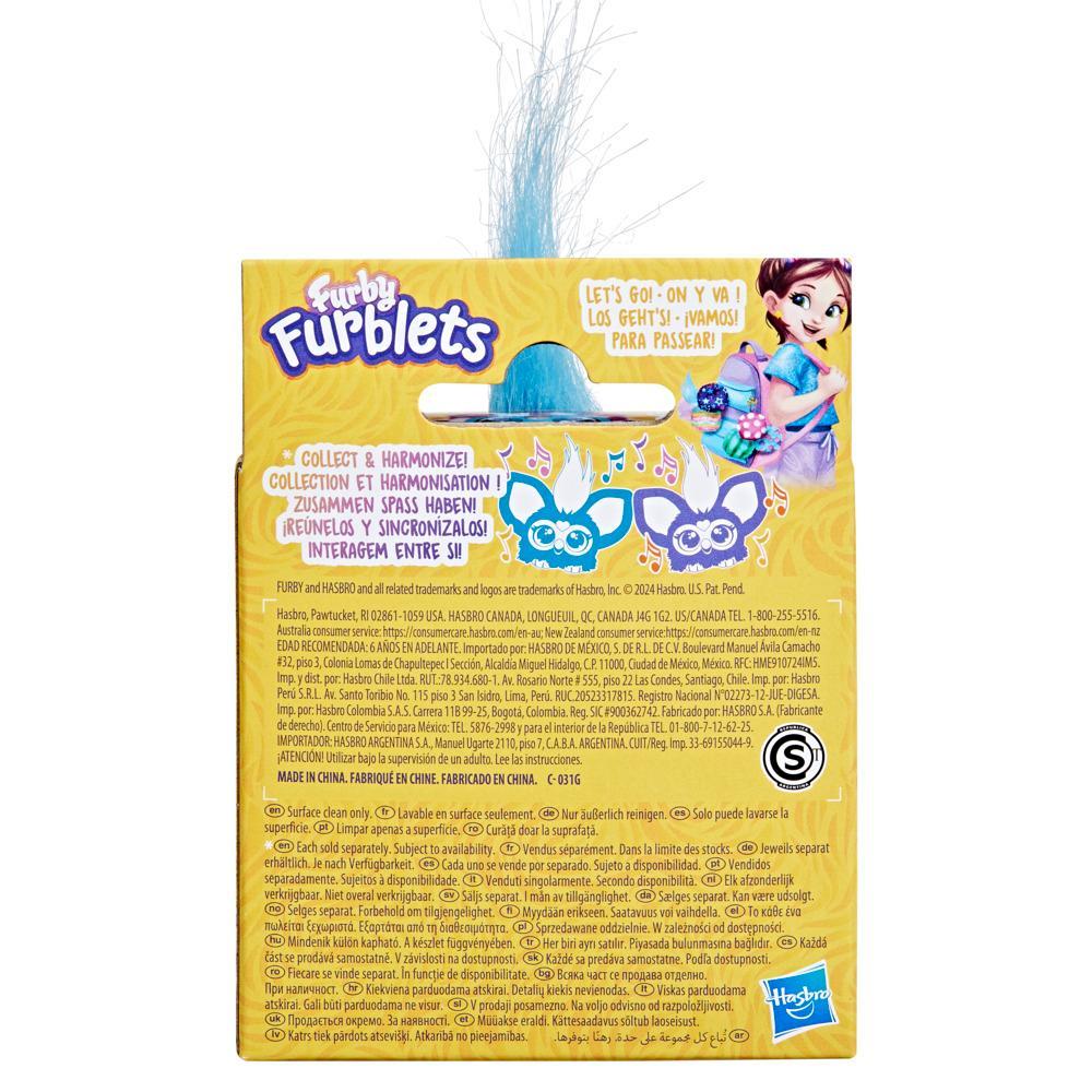 Hasbro Furby Furblets Dah-Tee Mini Electronic Plush Toy – 45+ Country Sounds | Clip-On Furbish Music Friend | 6+ Years | Keychain Collectible Toy