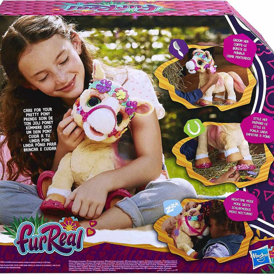 Hasbro furReal Cinnamon, My Stylin’ Pony Toy - 14-Inch Electronic Pet with 80+ Sounds & Reactions, 26 Styling Accessories for Ages 4 and Up