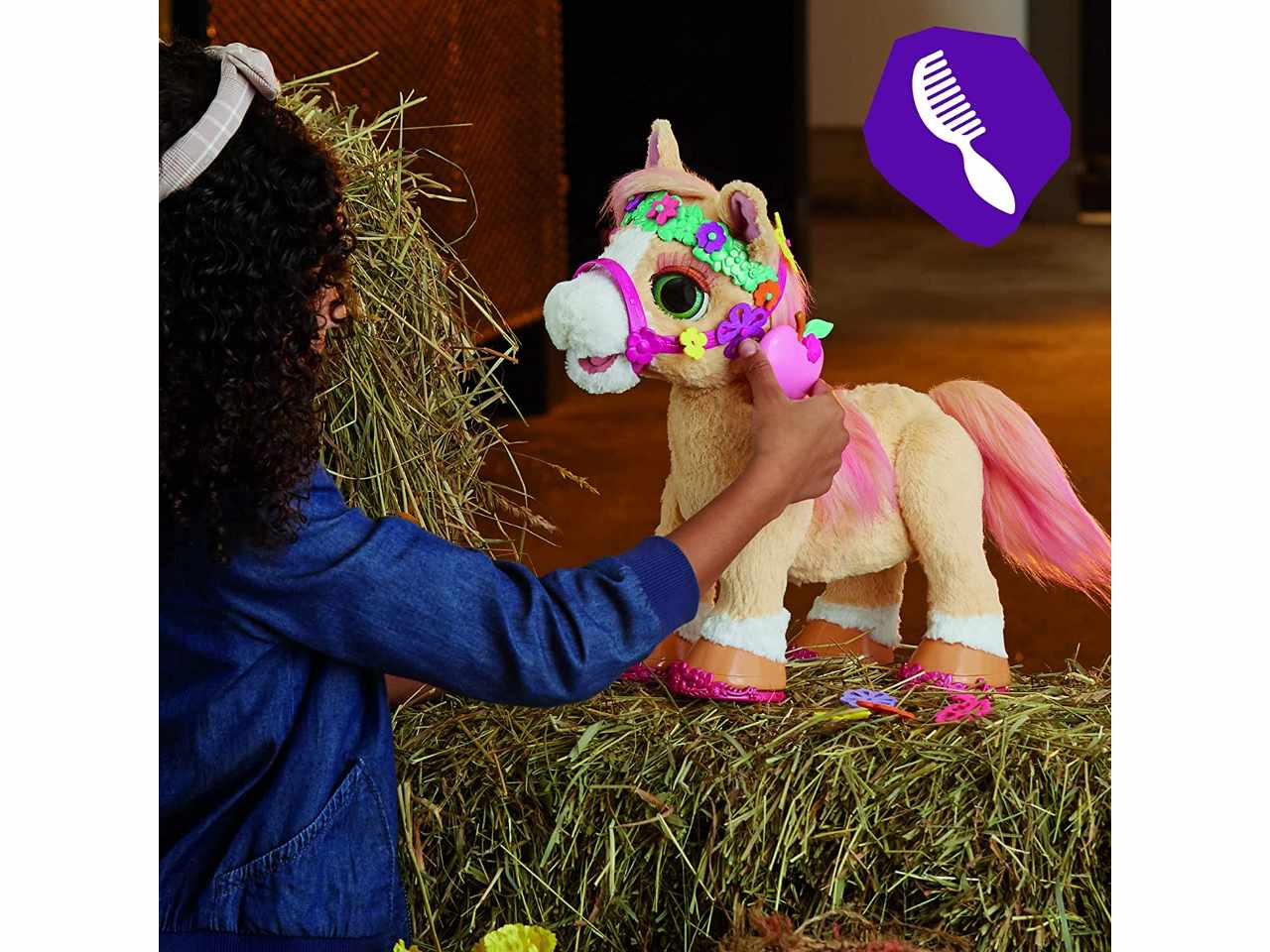 Hasbro furReal Cinnamon, My Stylin’ Pony Toy - 14-Inch Electronic Pet with 80+ Sounds & Reactions, 26 Styling Accessories for Ages 4 and Up