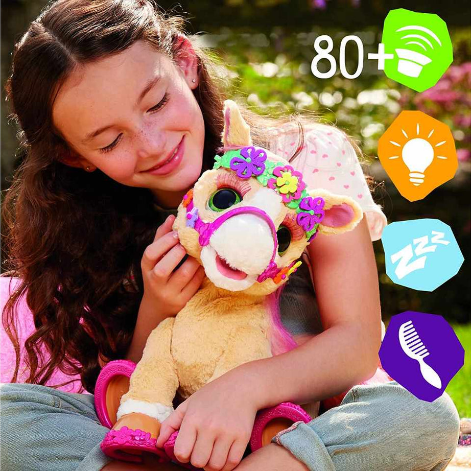 Hasbro furReal Cinnamon, My Stylin’ Pony Toy - 14-Inch Electronic Pet with 80+ Sounds & Reactions, 26 Styling Accessories for Ages 4 and Up