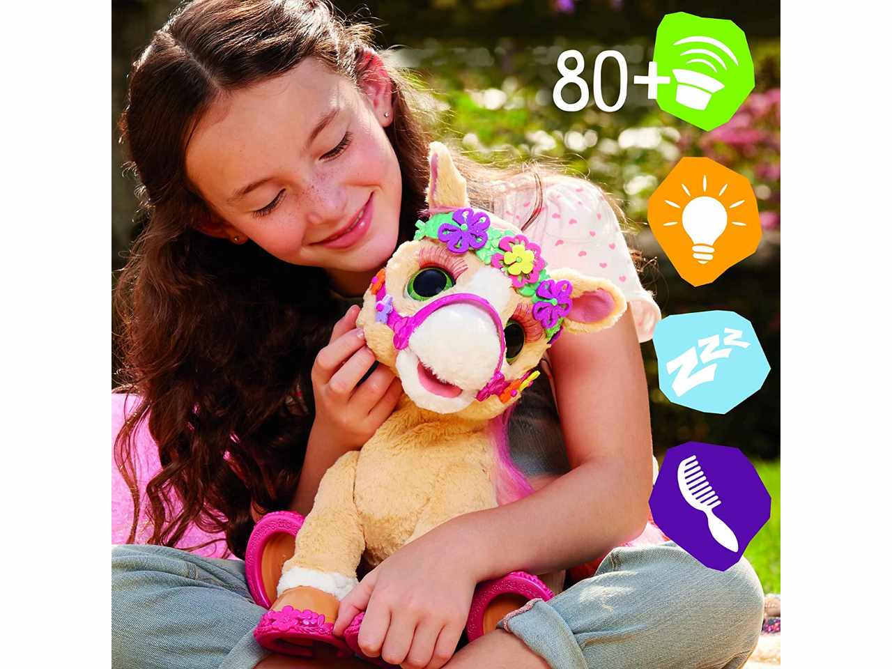 Hasbro furReal Cinnamon, My Stylin’ Pony Toy - 14-Inch Electronic Pet with 80+ Sounds & Reactions, 26 Styling Accessories for Ages 4 and Up