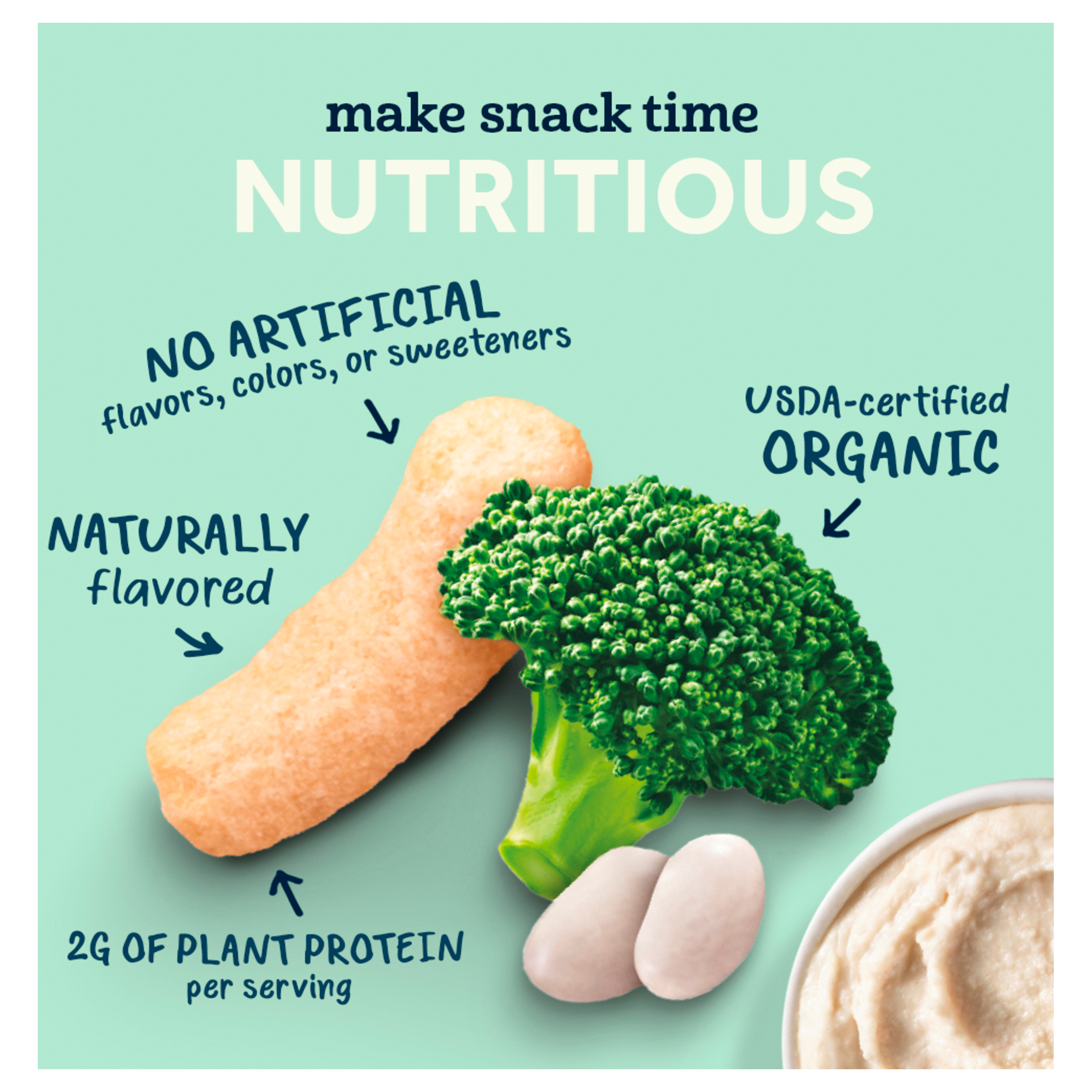 Gerber Organic Lil' Crunchies White Cheddar Broccoli for Toddler 12+ Months - 45g