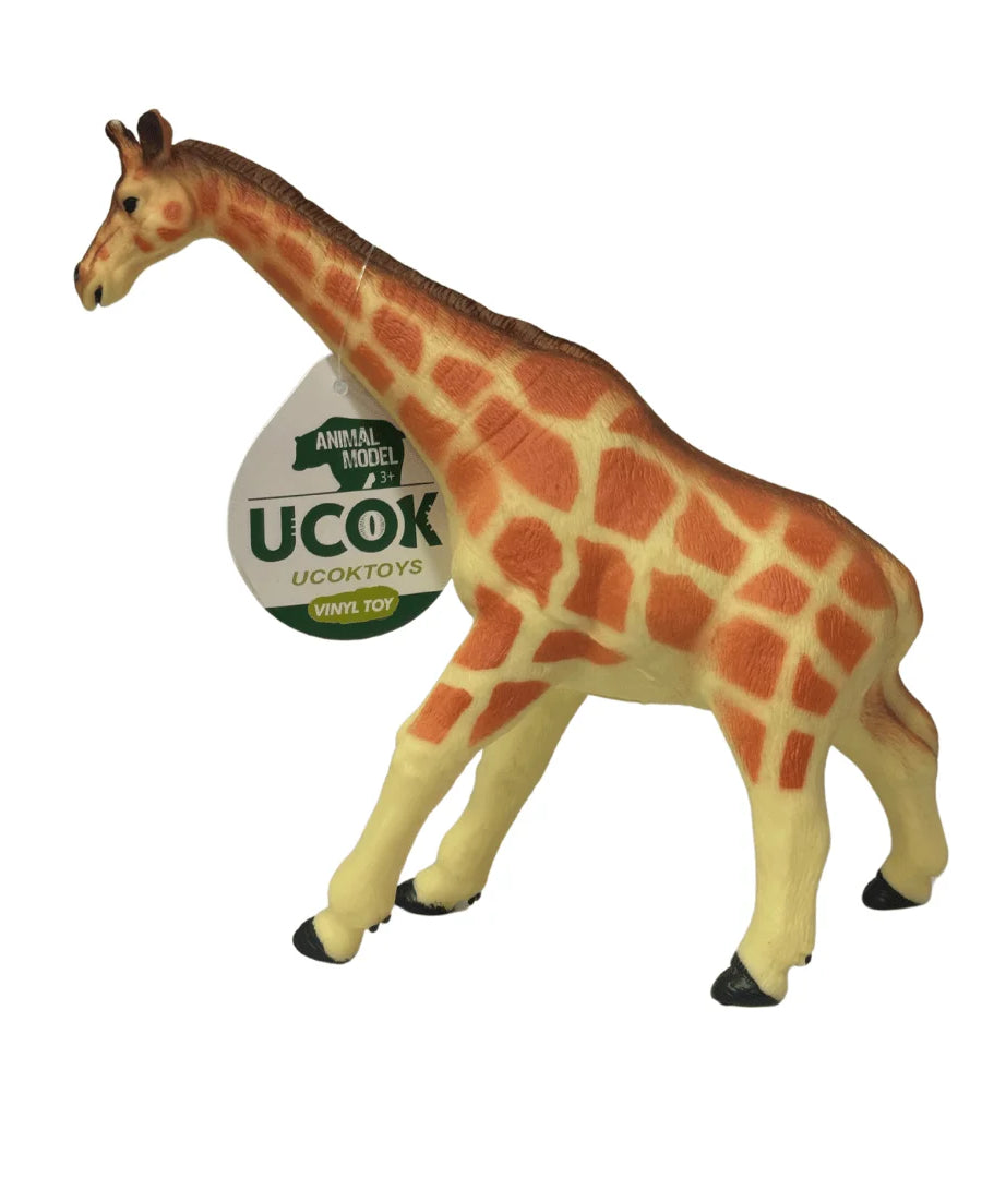 UCOK Toys Giraffe Animal Model | Realistic Vinyl Toy for Kids 3+ | Educational Wildlife Figure for Imaginative Play and Animal Learning