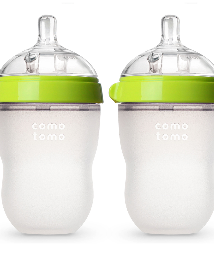 Comotomo Soft Hygienic Silicone Baby Bottle 2 Pack - 250ml Each | 2 Hole Medium Flow - MINIMEE KIDS