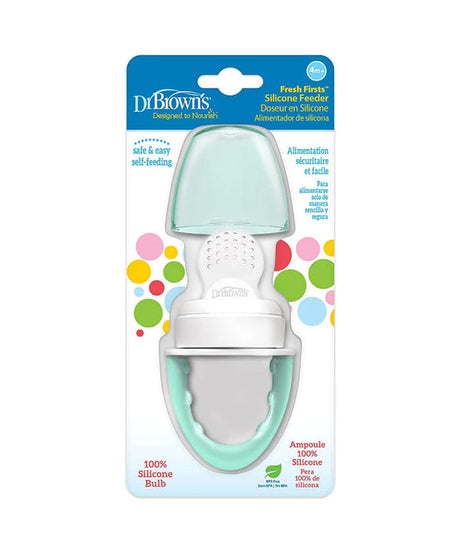 Dr. Brown's Fresh Firsts Silicone Feeder for 4M+ Babies | Safe & Easy Feeding - MINIMEE KIDS