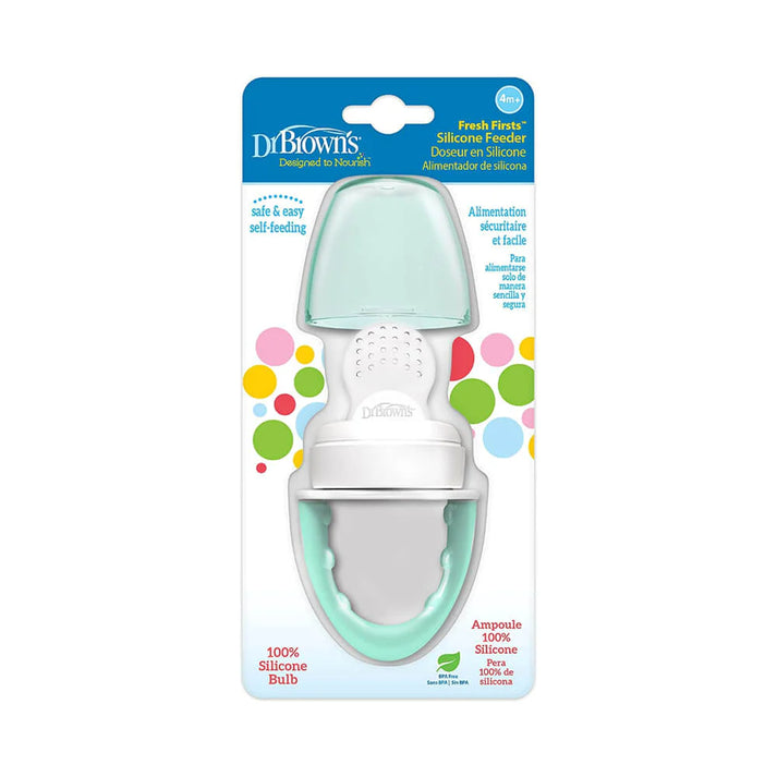 Dr. Brown's Fresh Firsts Silicone Feeder for 4M+ Babies | Safe & Easy Feeding - MINIMEE KIDS
