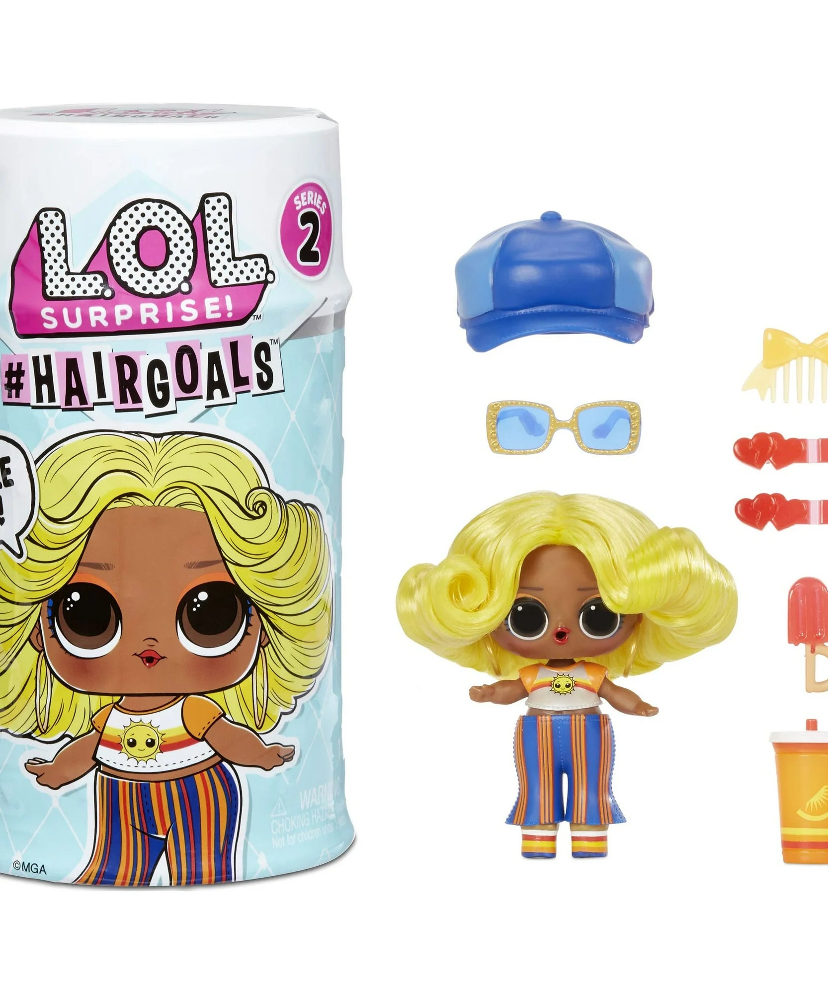 L.O.L. Surprise! Hairgoals Series 2 Doll – Real Hair & 15 Surprises | Color Change Toy with Salon Playset | Collectible Gift for Kids Age 4+ - MINIMEE KIDS