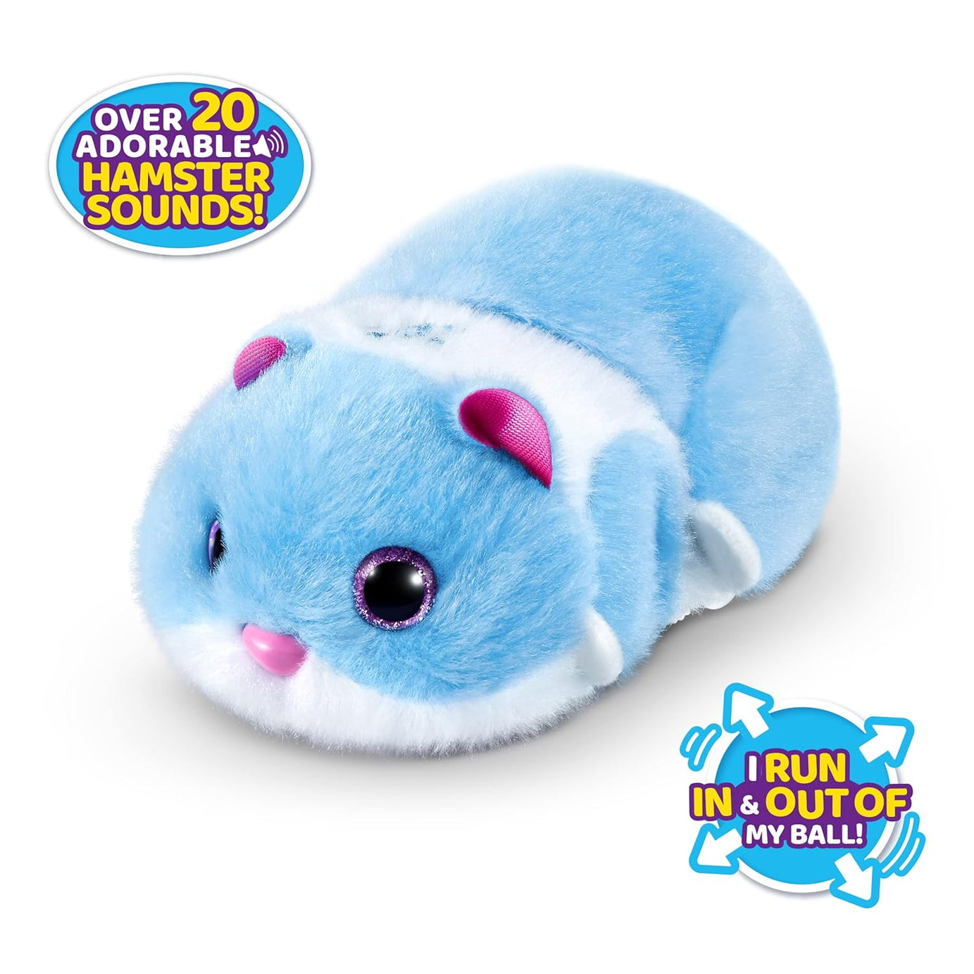 ZURU Pets Alive Hamster mania - Interactive Electronic Hamster with 20+ Real Sounds, Smart Technology, & Hamster Ball Toy for Girls and Children