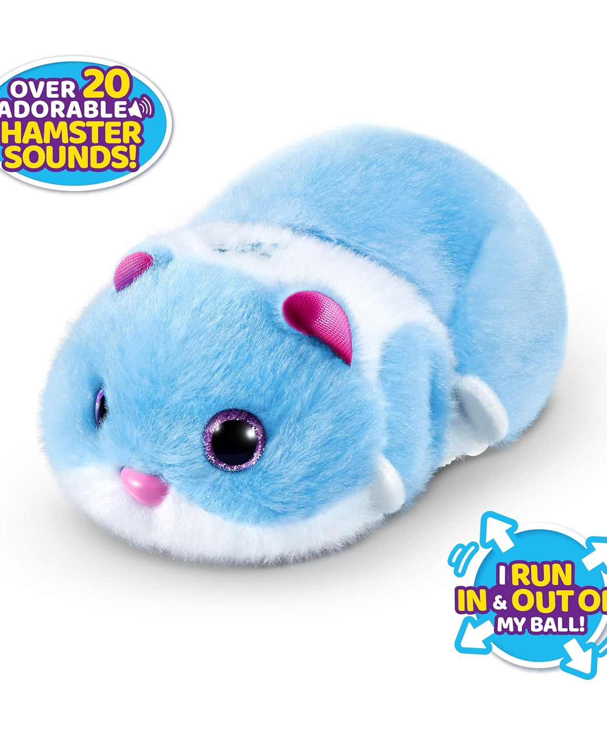 ZURU Pets Alive Hamster mania - Interactive Electronic Hamster with 20+ Real Sounds, Smart Technology, & Hamster Ball Toy for Girls and Children