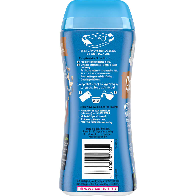 Gerber Hearty Bits Multigrain Banana Apple Strawberry Cereal - 227g | Whole Grain Cereal, Non-GMO, Iron & Essential Nutrients for Toddlers (12+ Months)