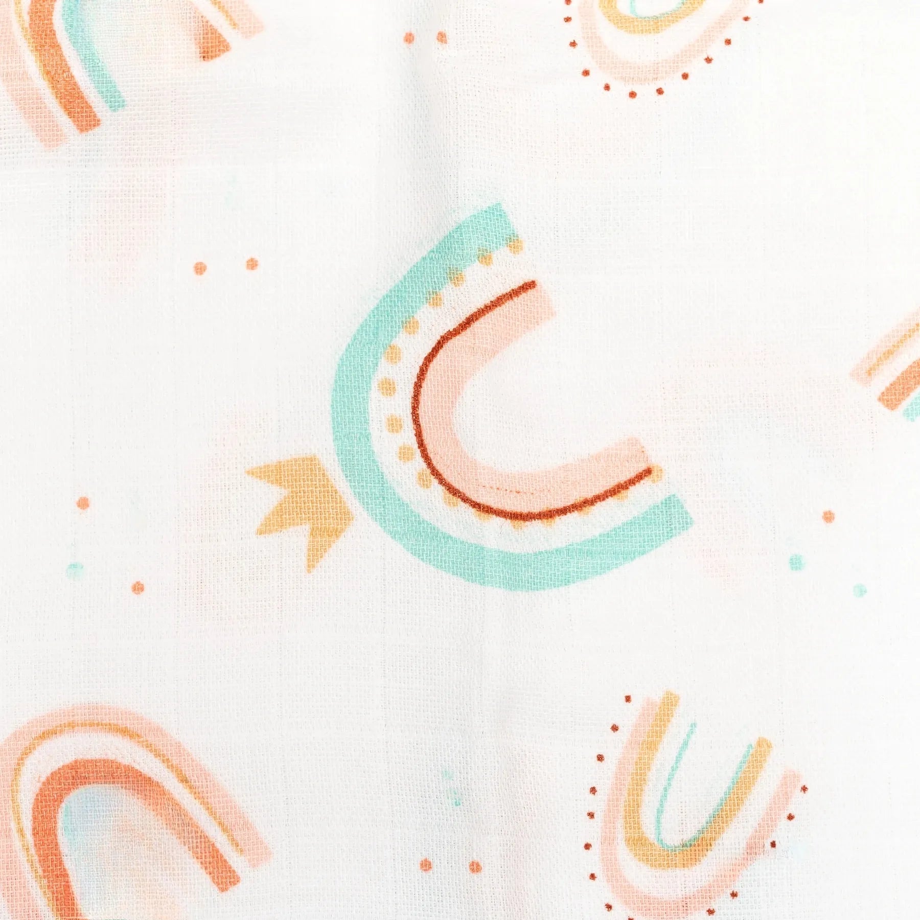 BeeLittle Rainbows Organic Muslin Swaddle - 100 cm x 100 cm | Pure Cotton, Soft, Lightweight, and Breathable | Blanket for Newborns