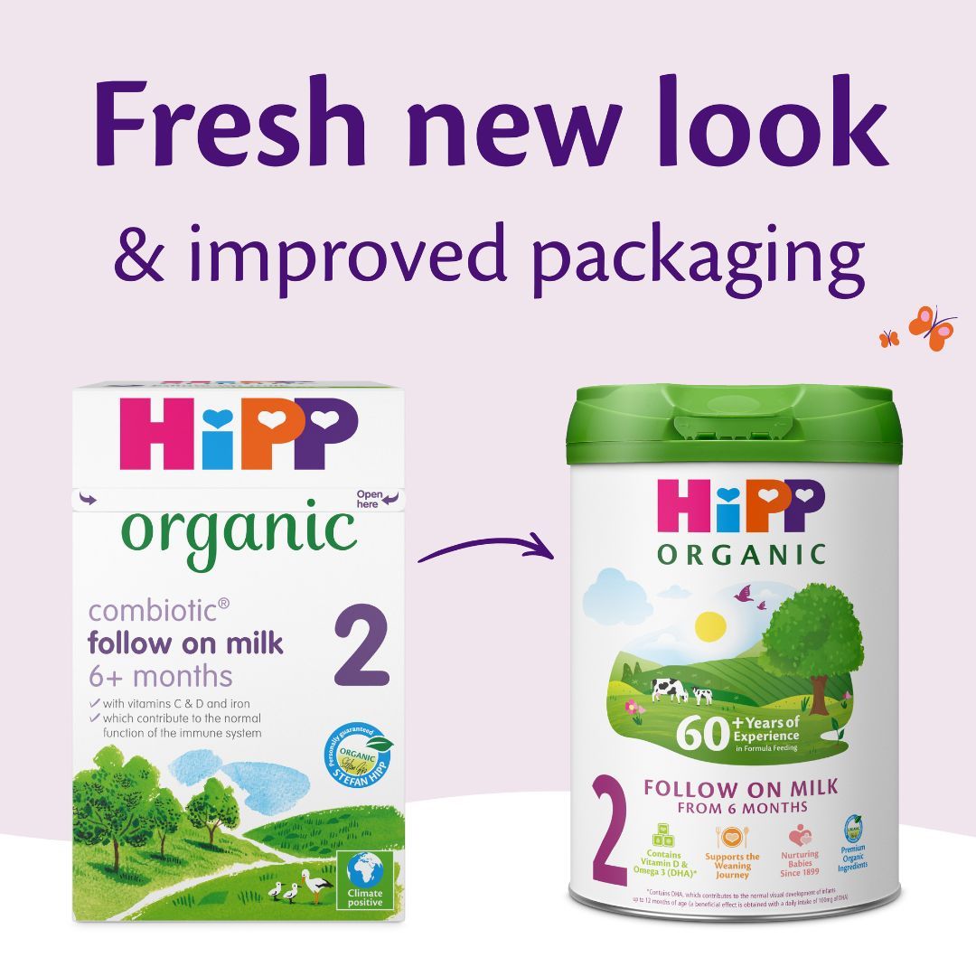 HiPP Organic 2 Follow on Baby Milk Powder from 6 Months (800g) – Nutritionally Tailored with Over 60 Years of Expertise in Organic Baby Formula | New Eco-Friendly Packaging with Smart Design | Made in Germany