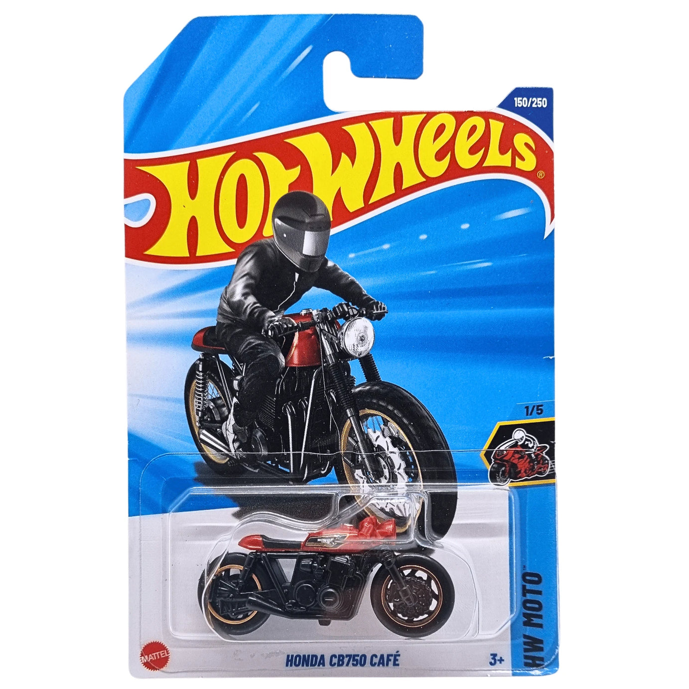 Hot Wheels Honda CB750 Café (150/250) | HW Moto Series (1/5) | 1:64 Scale Die-Cast Motorcycle for Kids & Collectors Aged 3+