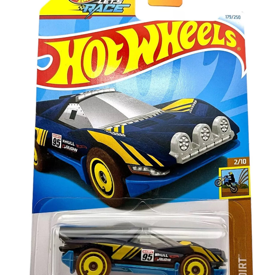 Hot Wheels Rally Speciale Die-Cast Car - HW Dirt 1:64 Scale | Limited Edition 179/250 | Off-Road Rally Racer 2/10 | Black with Yellow & Blue Accents