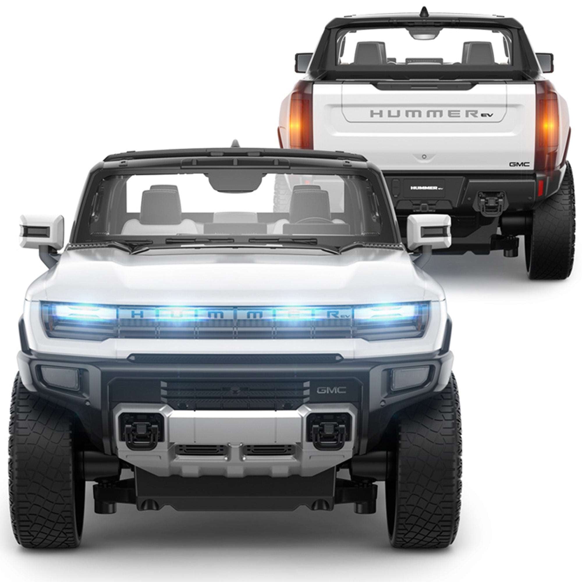 GMC Hummer EV RC Car 1/16 Scale | Licensed Remote Control Toy with Open Doors, Working LED Lights, Phone Holder, and Unique Crab Walking Mode by Rastar | Perfect Gift for Kids and Collectors