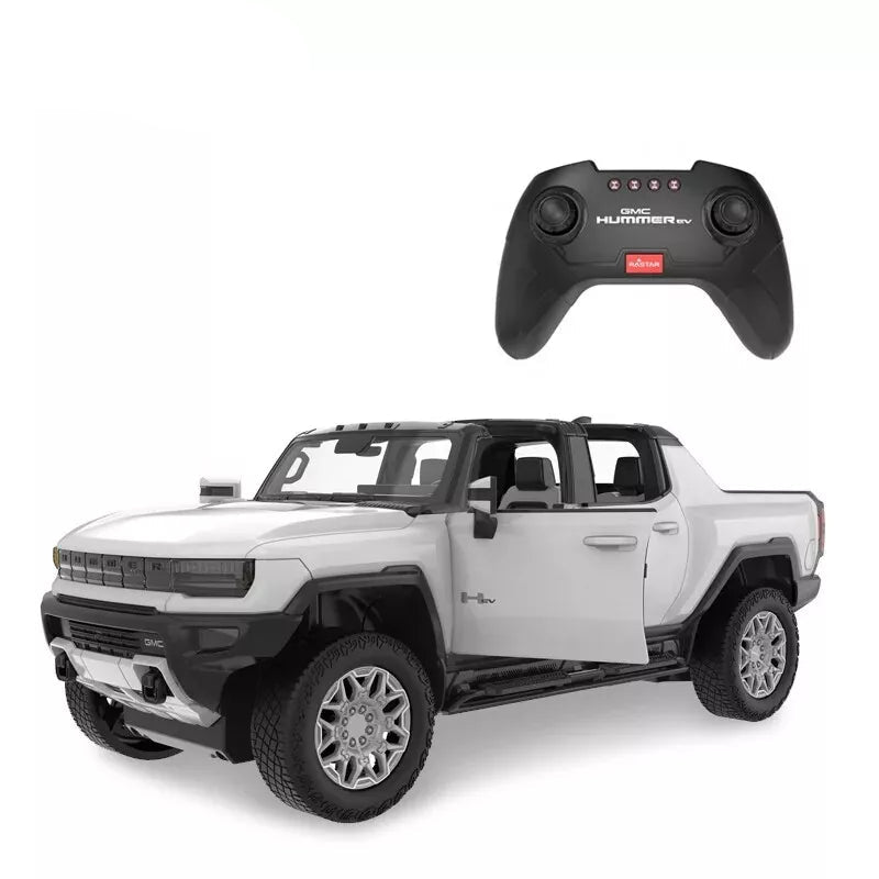GMC Hummer EV RC Car 1/16 Scale | Licensed Remote Control Toy with Open Doors, Working LED Lights, Phone Holder, and Unique Crab Walking Mode by Rastar | Perfect Gift for Kids and Collectors