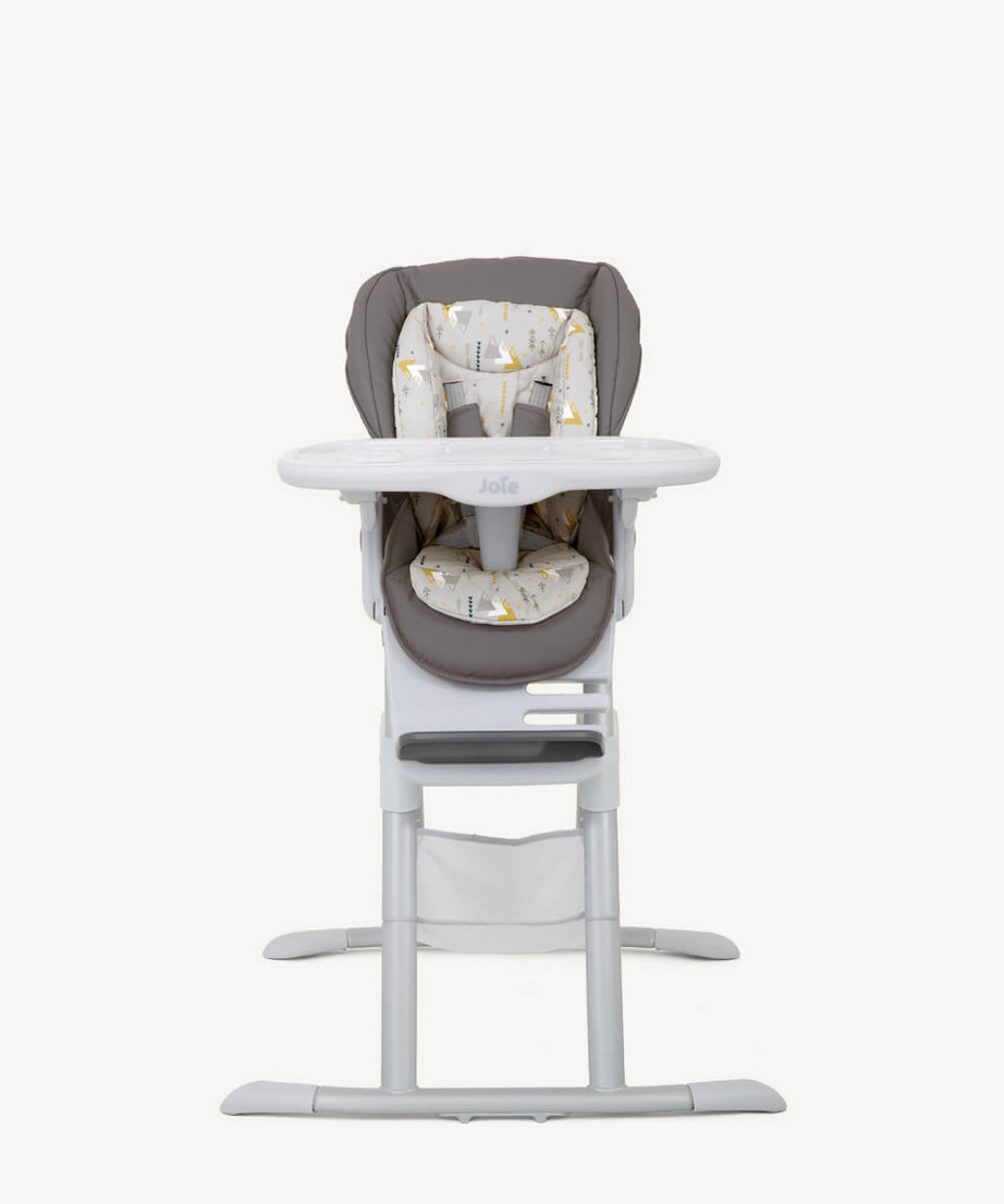 Joie Mimzy Spin 3in1 Highchair | 360° One-Hand Activated Swivel Seat | Newborn to 15kg | 5 Tilt & 5 Height Positions | Compact Standing Fold | Premium Baby Feeding Chair - MINIMEE KIDS