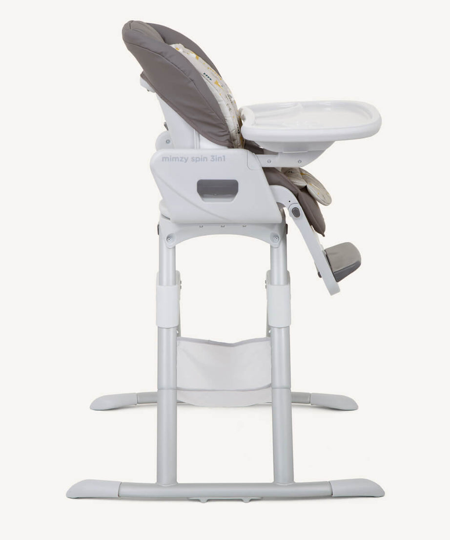 Joie Mimzy Spin 3in1 Highchair | 360° One-Hand Activated Swivel Seat | Newborn to 15kg | 5 Tilt & 5 Height Positions | Compact Standing Fold | Premium Baby Feeding Chair - MINIMEE KIDS