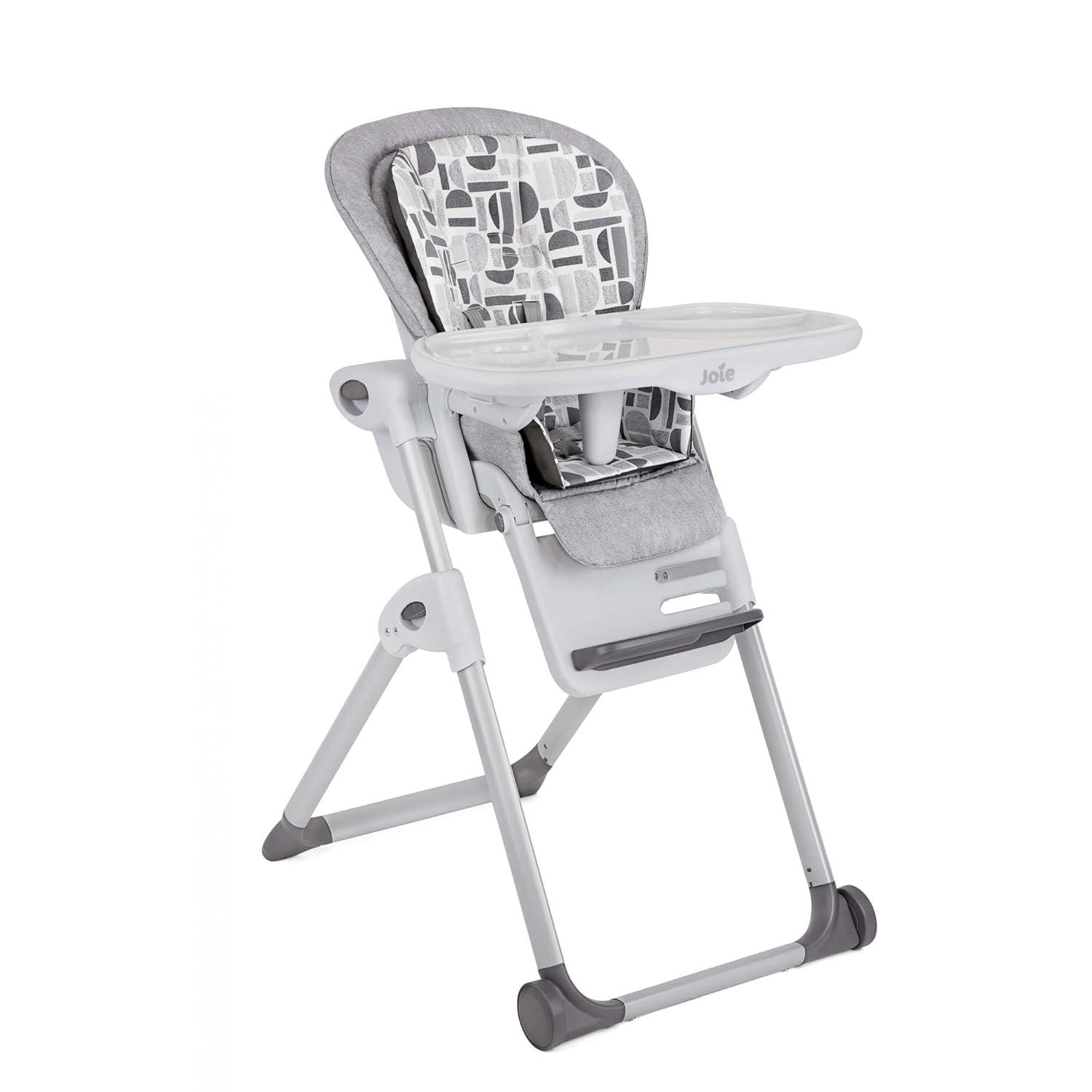Joie Mimzy Recline Baby High Chair with 5-Position Recline, 7 Adjustable Heights & Foldable Design | Newborn to Toddler Convertible Feeding Chair up to 15kg - Logan