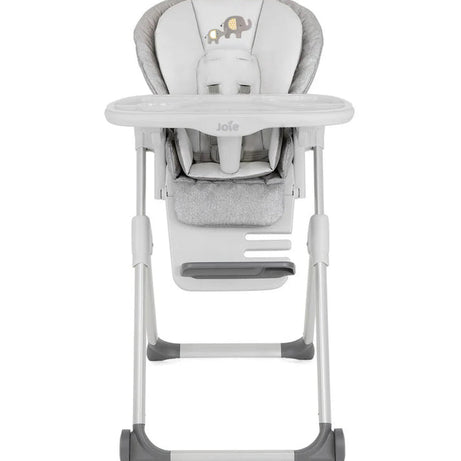 Joie Mimzy Recline High Chair - 7 Height Levels & 5 Recline Angles | Foldable Feeding Chair for Babies & Toddlers (0–15kg) | Elephant Duo Pattern
